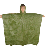 green PVC rain poncho